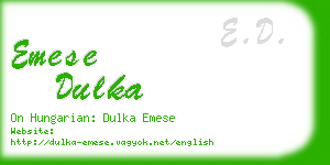 emese dulka business card